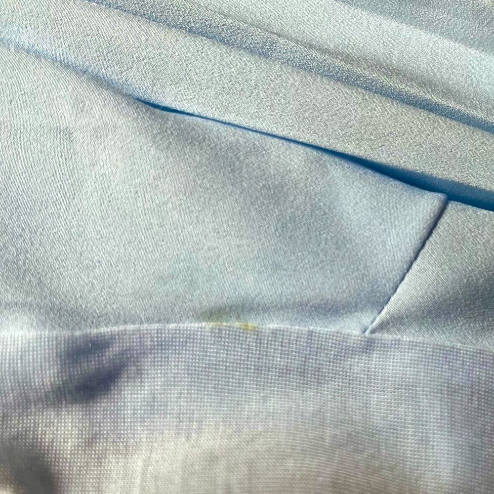 FRENCH CONNECTION Sky Blue Pleated Chiffon Blouse (S) - Picture 5 of 5